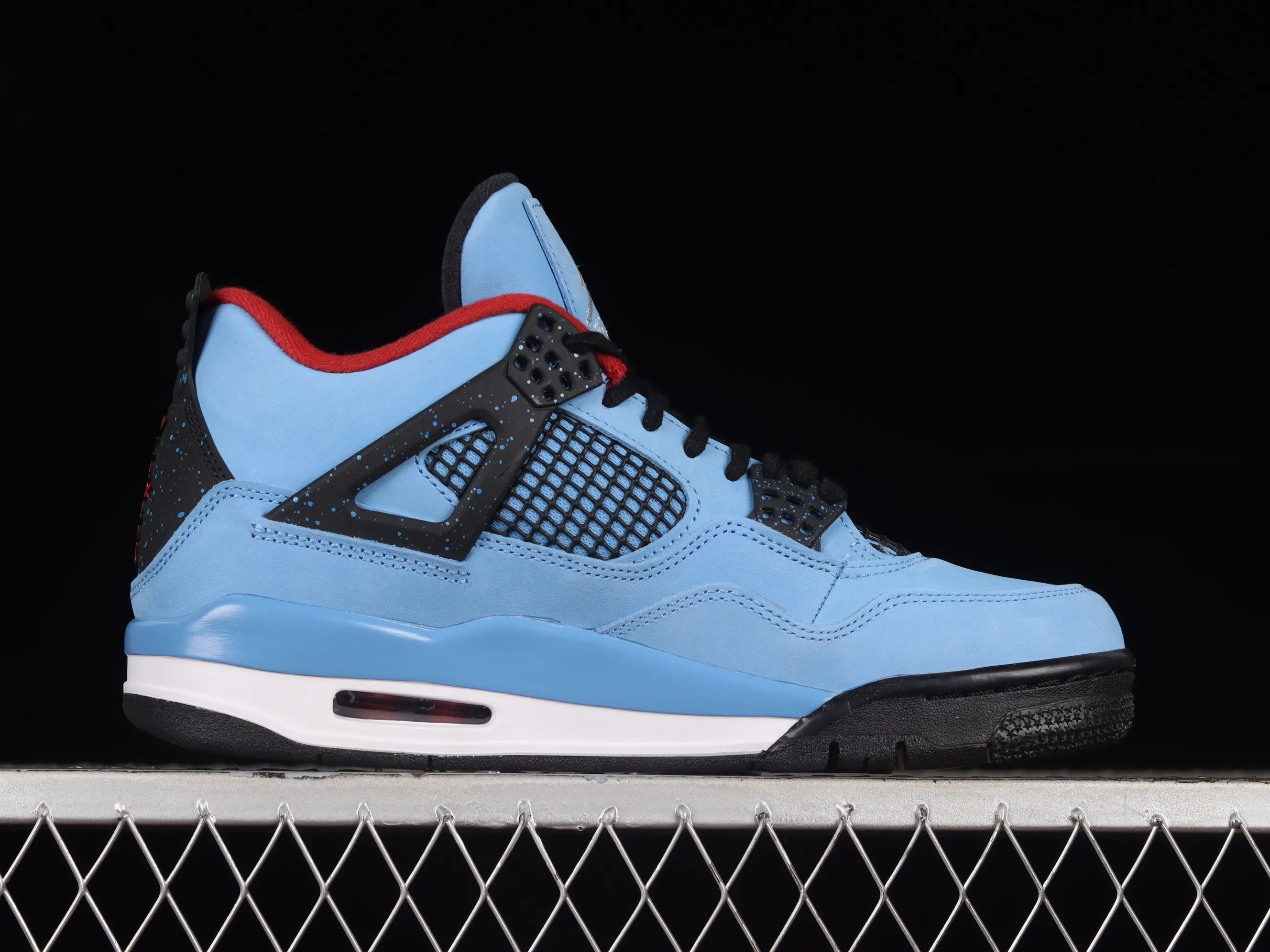 All categories Air Jordan Jordan series basketball shoes Air Jordan 4 LJR version Travis Scott Cactus Jack x Air Jordan 4 Retro Joe 4 AJ4 joint model Suede blue 308497-406
